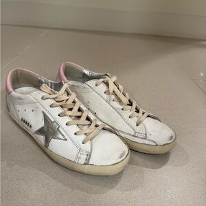 Golden Goose with pink and silver detail
